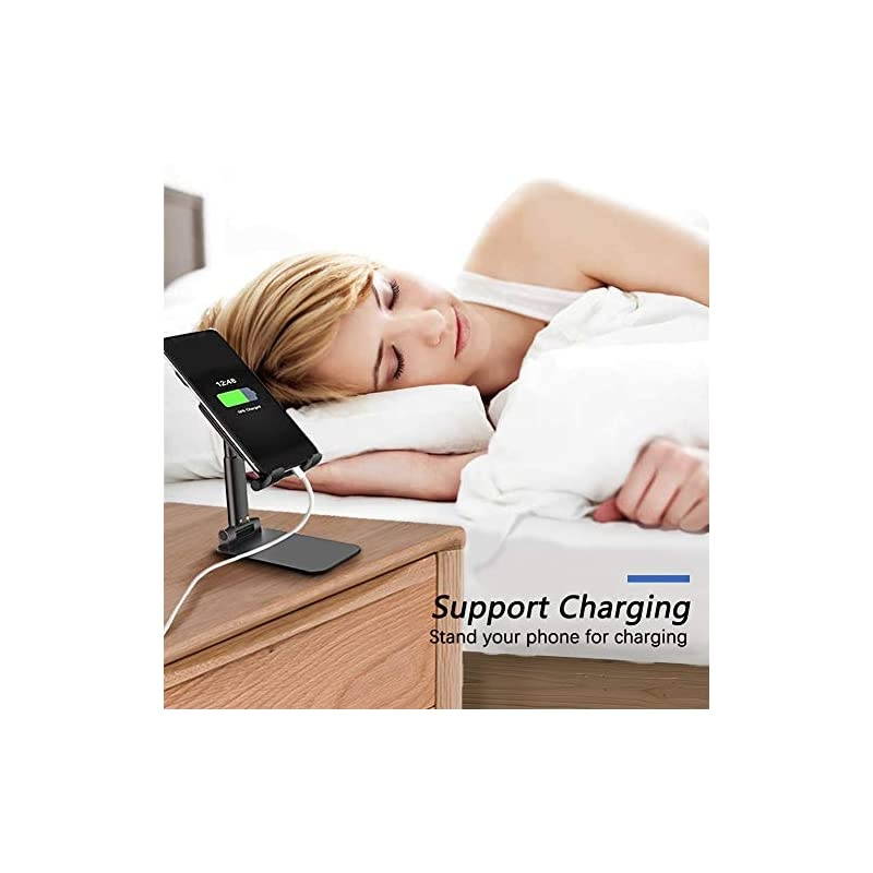 Charger 2 in 1 Charging Station iPhone Holder Cradle Dock for Desk Adjustable Cell Phone Charger Stand Compatible with 11ProMaxXXRXS Max8 Plus Samsung Galaxy S10S9S8