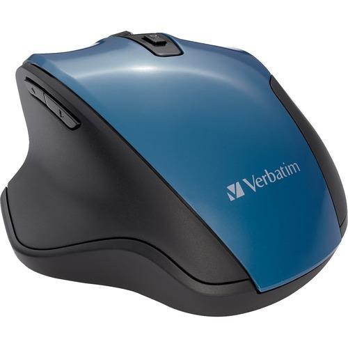 Verbatim Silent Ergonomic Wireless Blue LED Mouse Dark Teal 70244