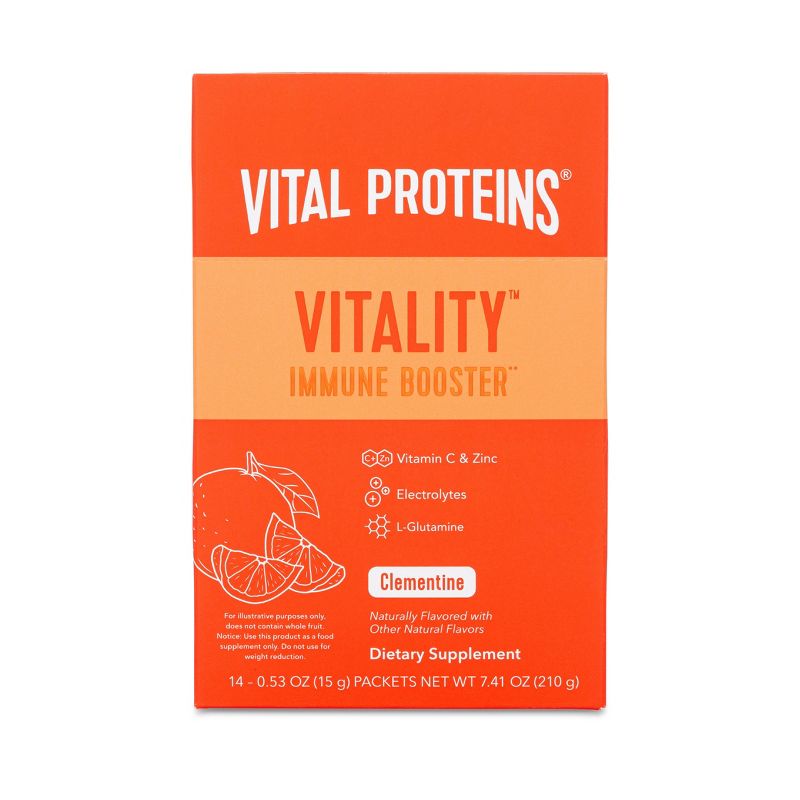 Vital Proteins Vitality Immune Booster Dietary Supplement Sticks - Clementine - 14ct