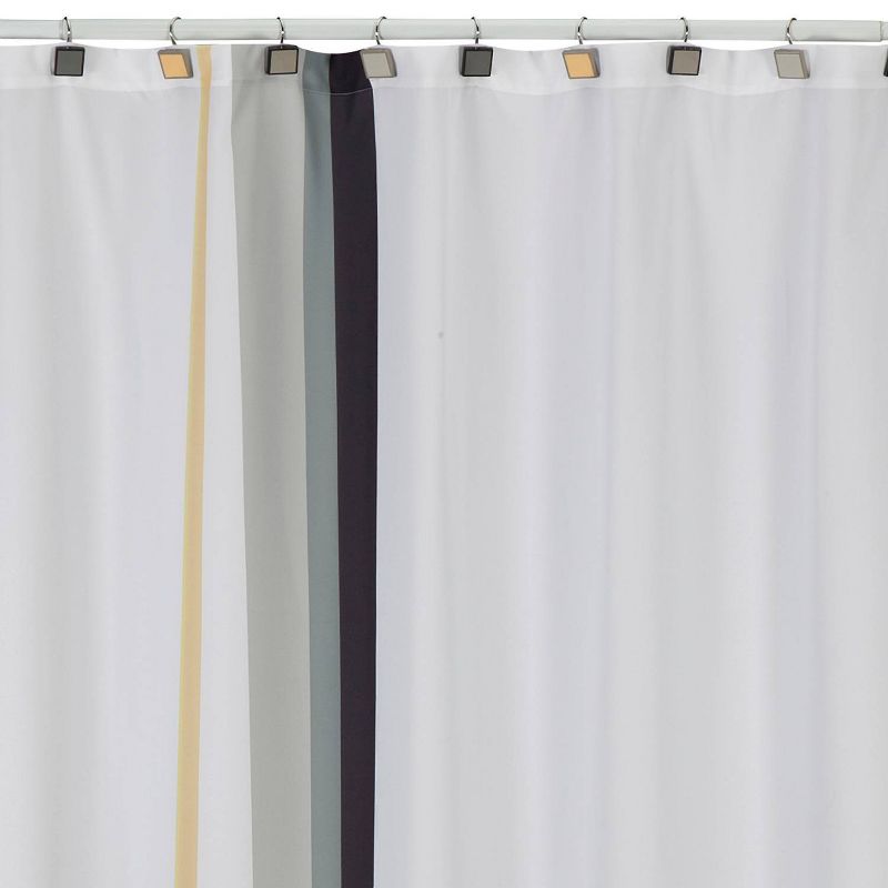 Modern Plaid Shower Curtain White/Gray - Creative Bath