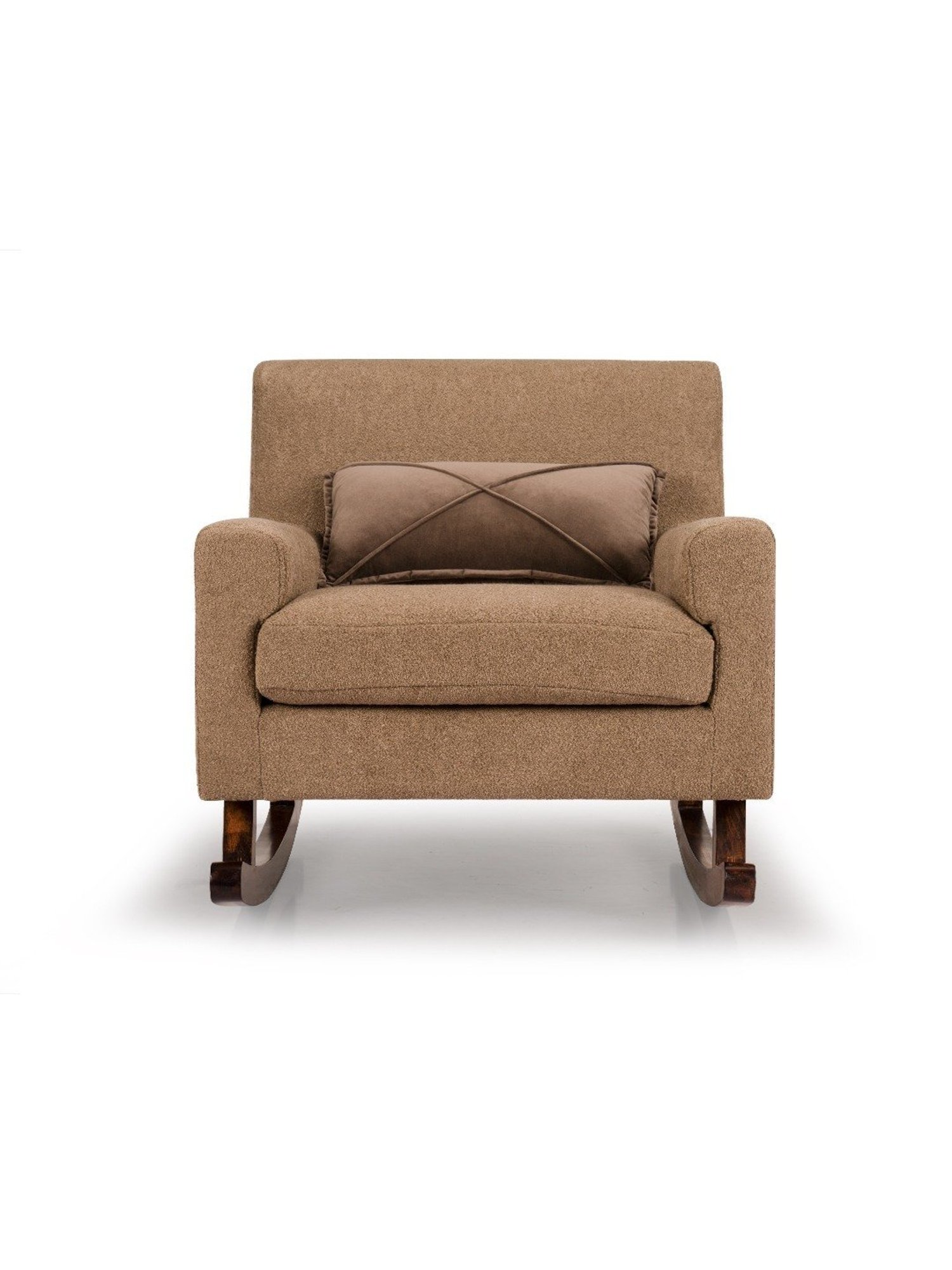 Durian Melania Cigar Brown Fabric Rocker Chairs