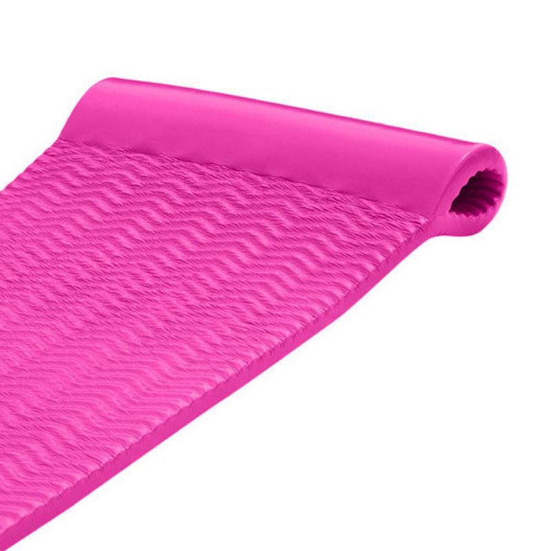 TRC Recreation Serenity 70 In. Foam Mat Lounger Pool Float, Pink w/ Yellow Float