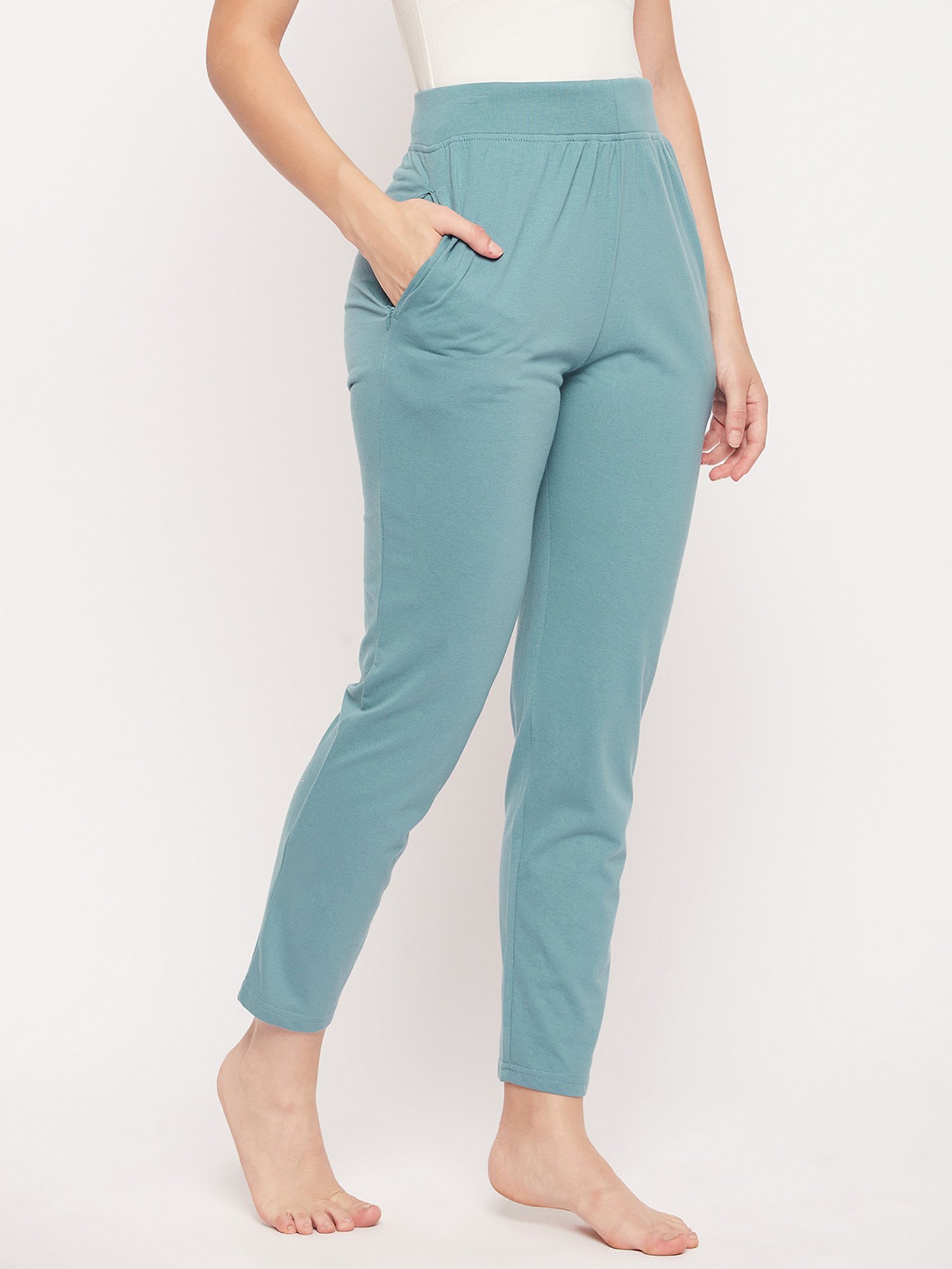Okane Blue Mid Rise Lounge Pants