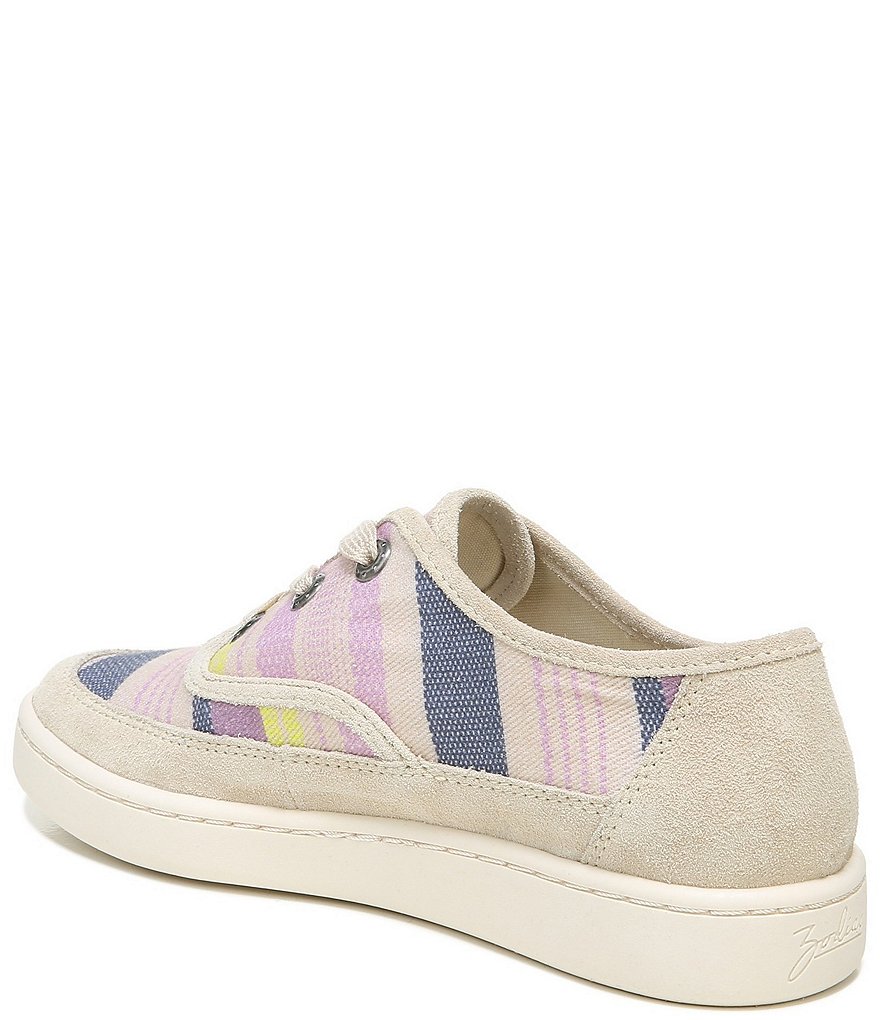 Zodiac Cheezburger Striped Fabric Lace-Up Sneakers