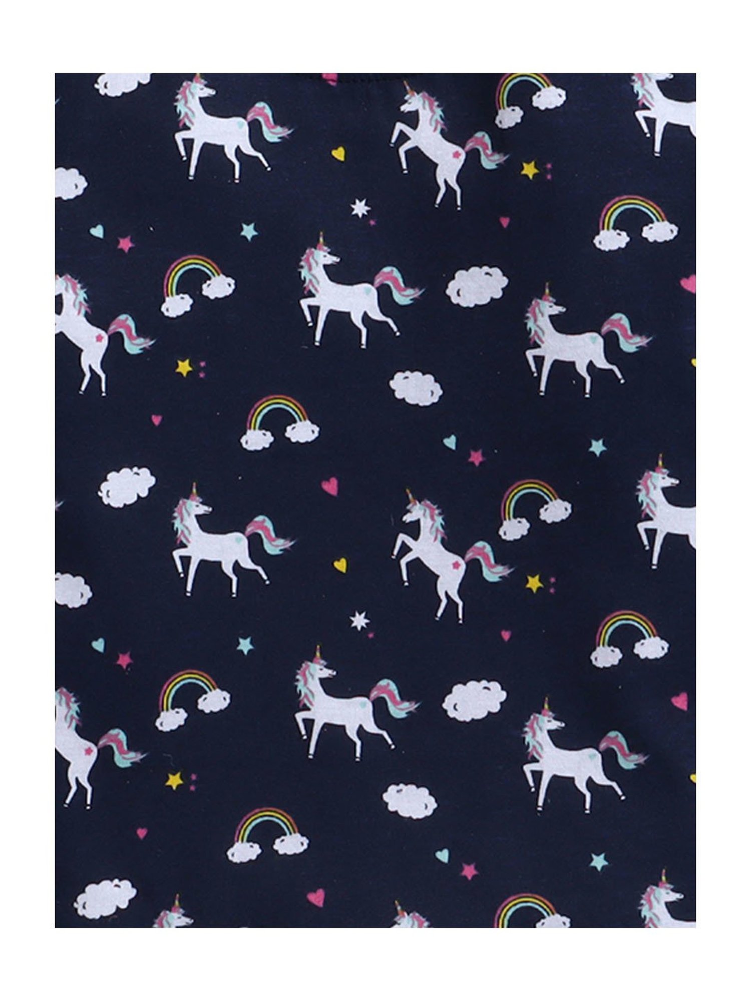 Bumzee Kids Navy Printed Full Sleeves T-Shirt with Pyjamas