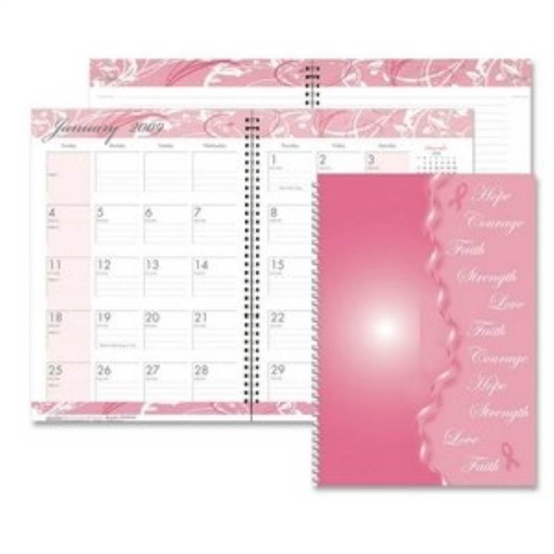 House of Doolittle 5226 Breast cancer Awareness Monthly Planner/Journal, 7 x 10, Pink, 2011