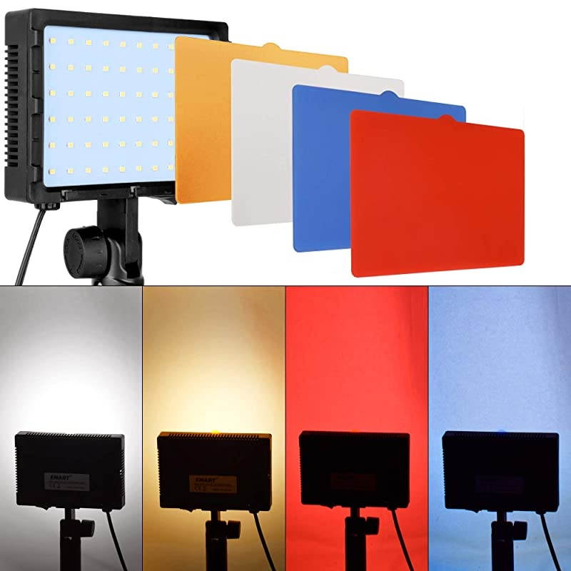 60 LED Continuous Portable Photography Lighting Kit for Table Top Photo Video Studio Light Lamp with Color Filters 4 Packs