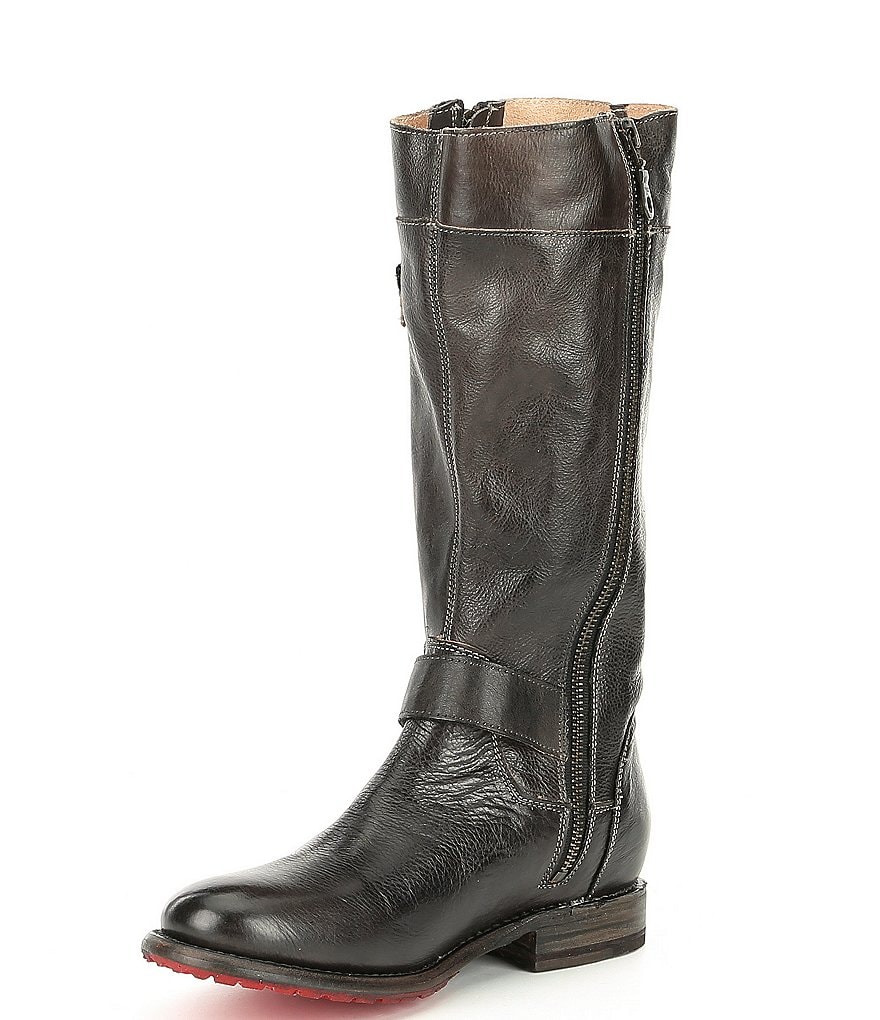 Bed Stu Gogo Lug Double Zip Strap Harness Detail Boots