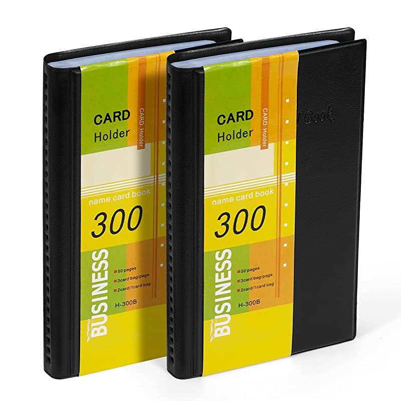 Card Holder Organizer Book PU Leather 2 Pack Total for 600 Cards
