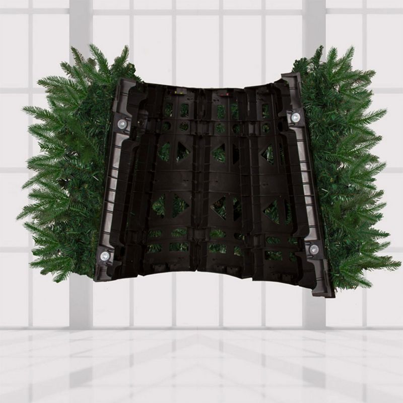 Easy Treezy 18-ET-HIST-75 7.5 Foot Pre-Lit and Pre-Decorated Historic Douglas Fir Artificial Christmas Tree with Easy Assembly, Red and Gold