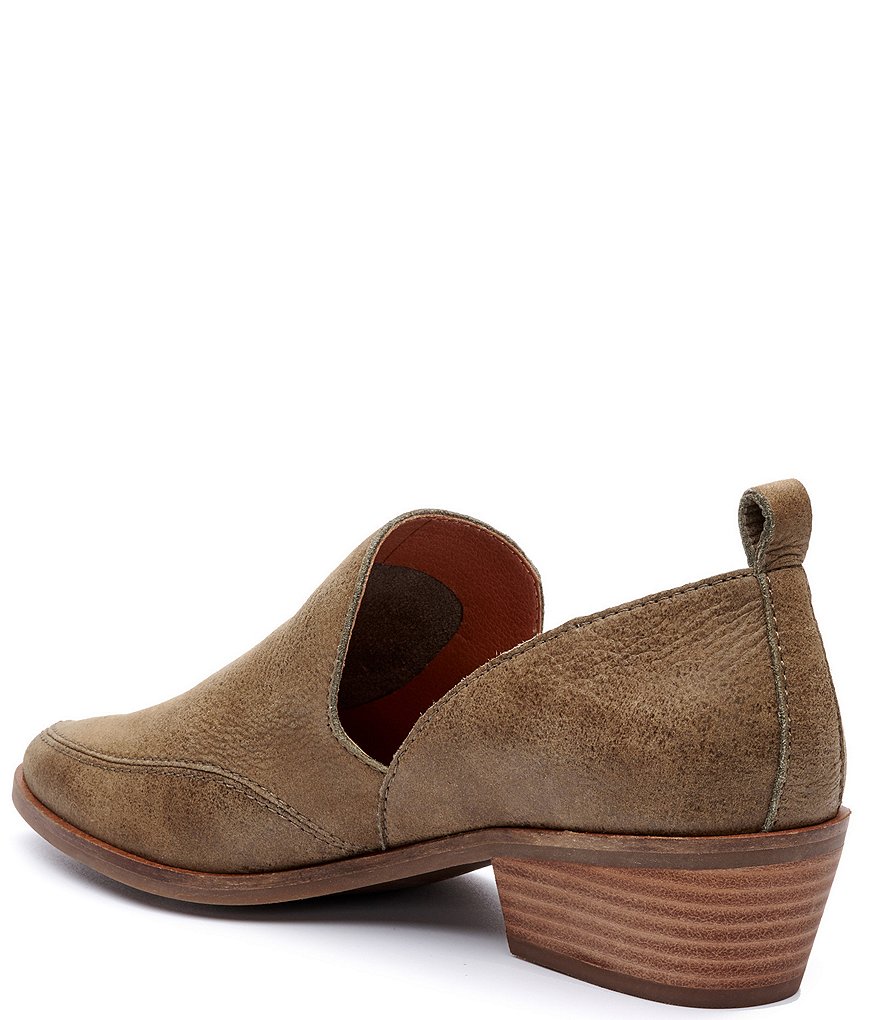 Lucky Brand Mahzan Leather Side Slit Pointed Toe Loafers