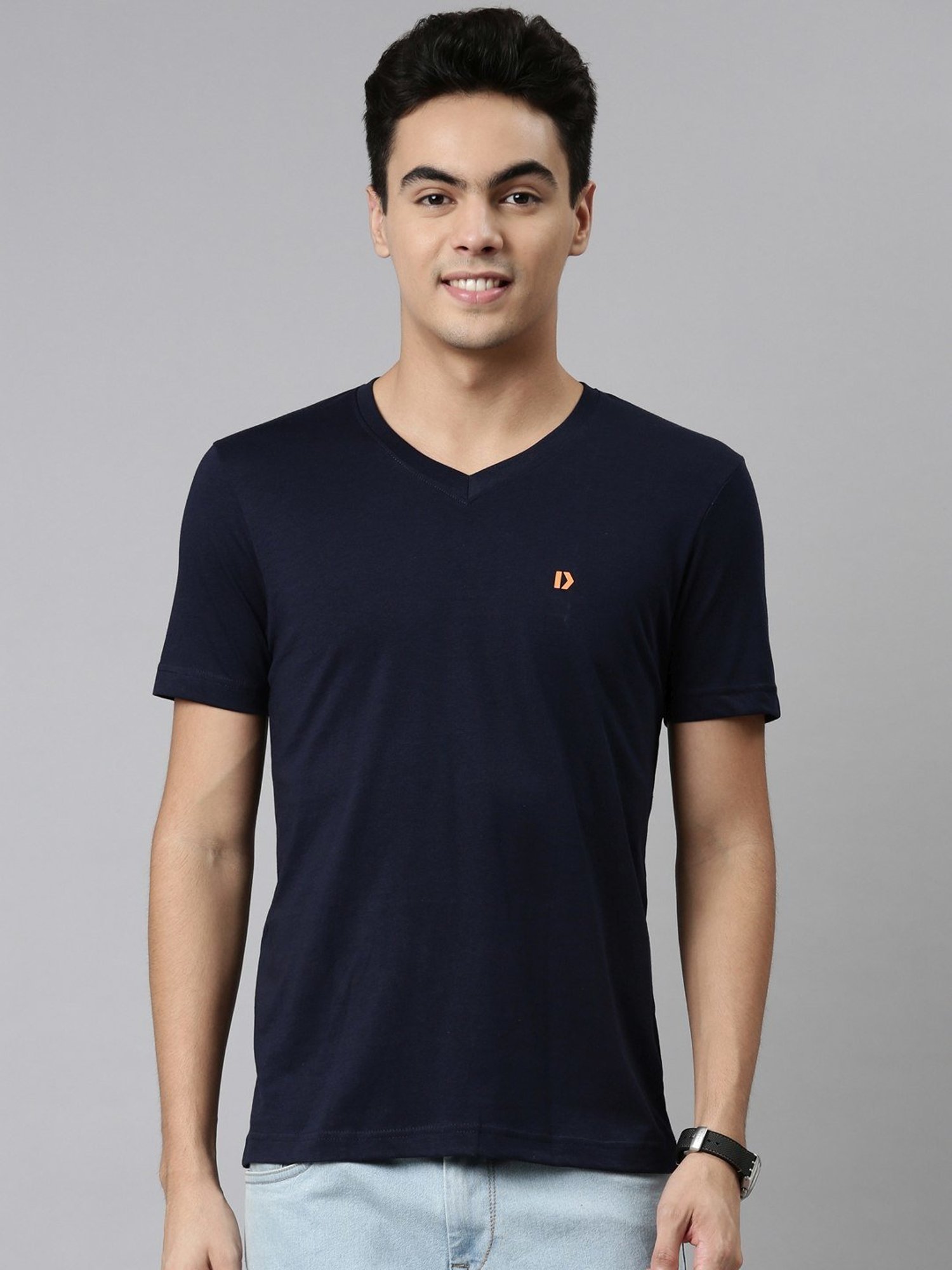 Dixcy Scott Maximus Navy Cotton Regular Fit T-Shirt