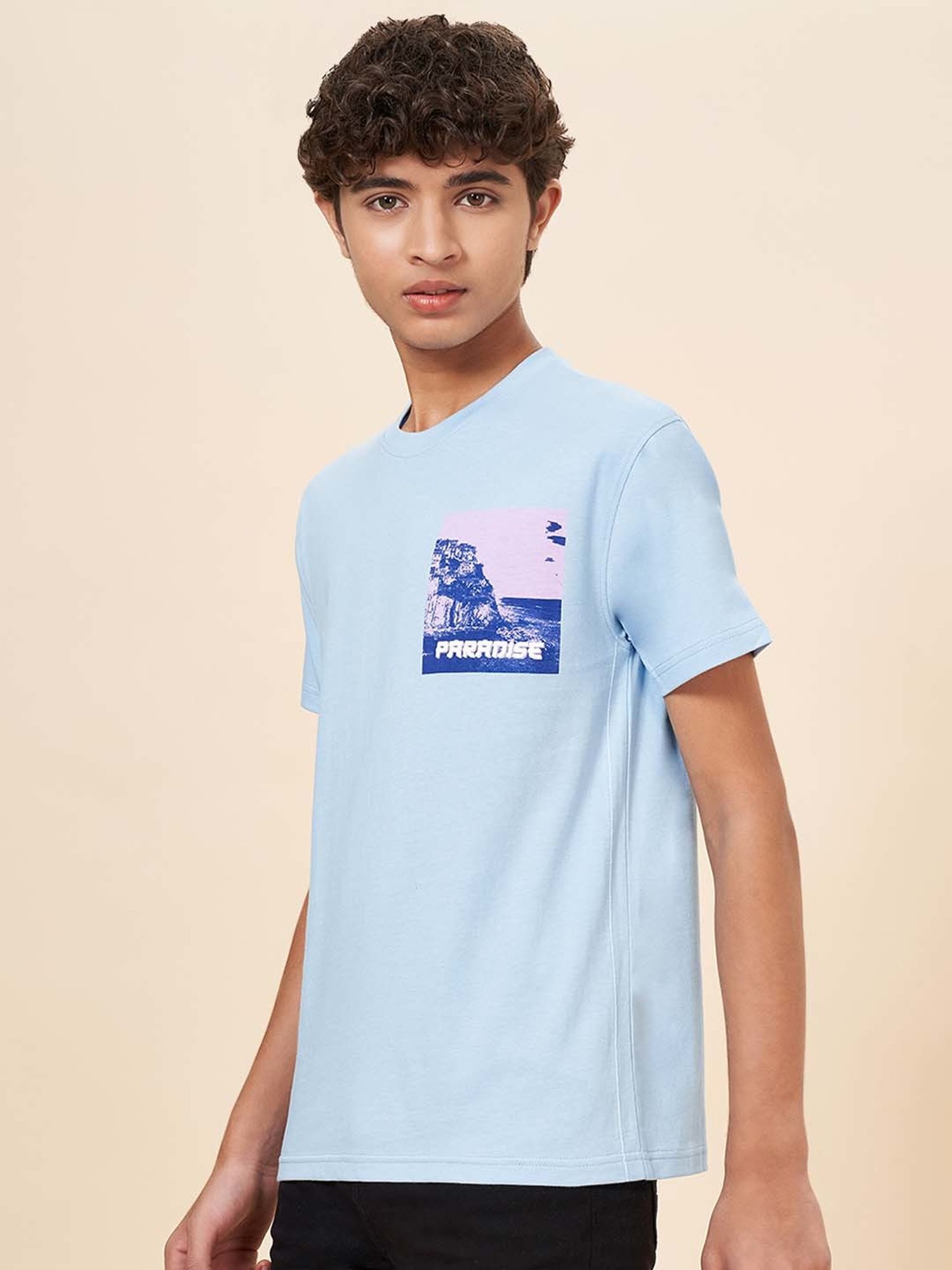 Coolsters by Pantaloons Kids Blue Cotton Printed T-Shirt
