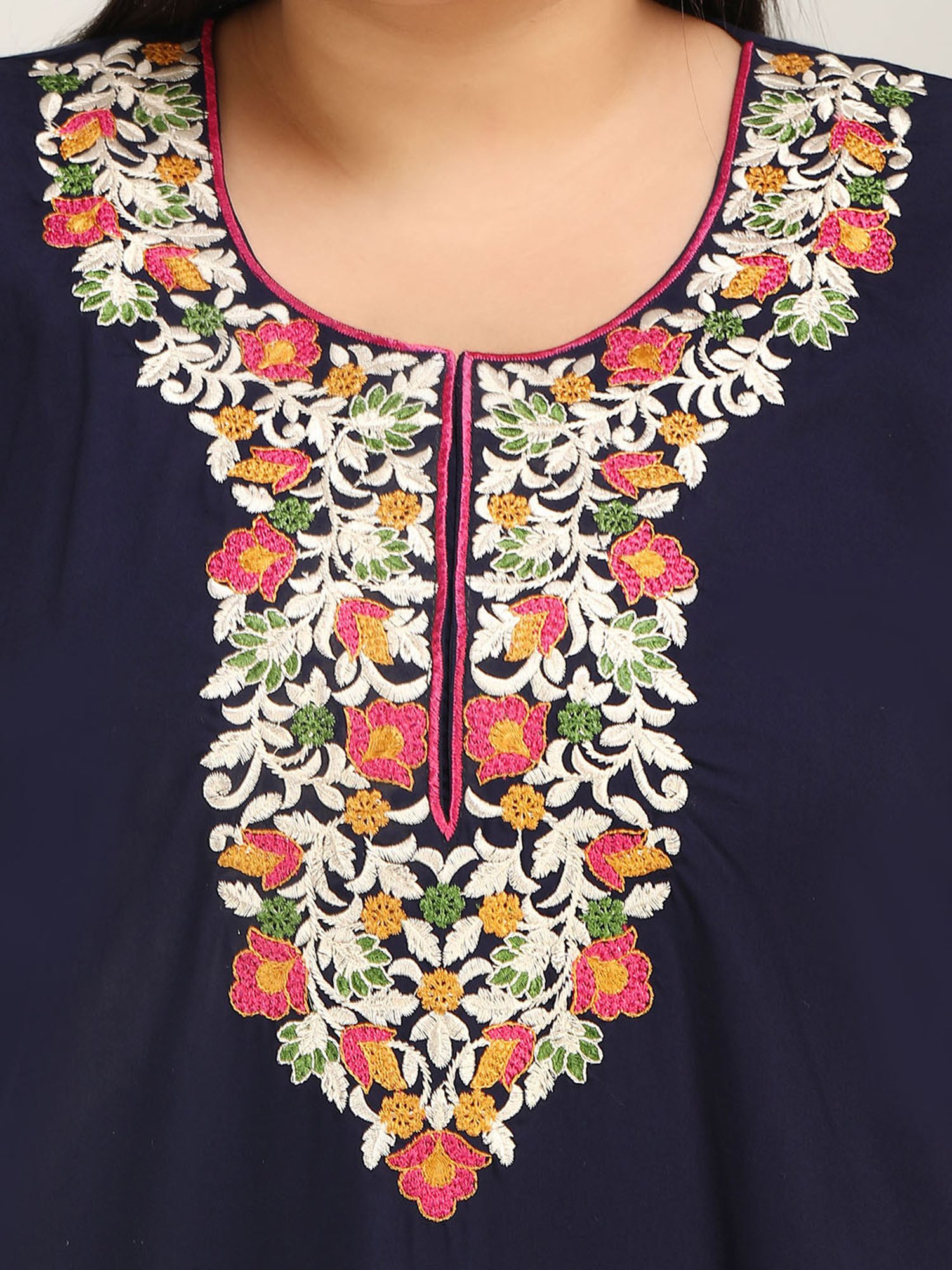 KOI SLEEPWEAR Navy Embroidered Night Gown