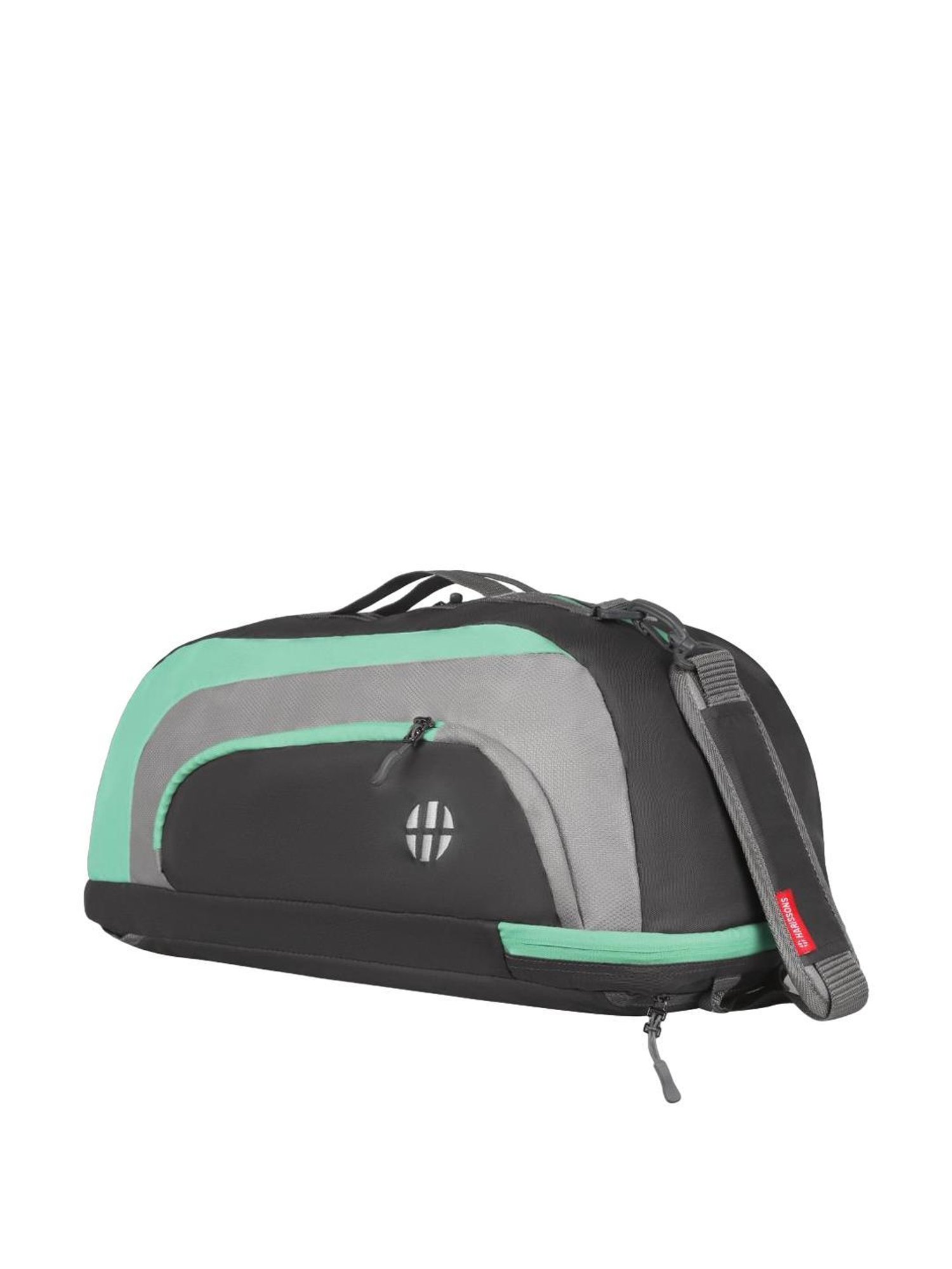 Harissons Jake Gym Grey & Mint Polyester Color Block Duffle Bag