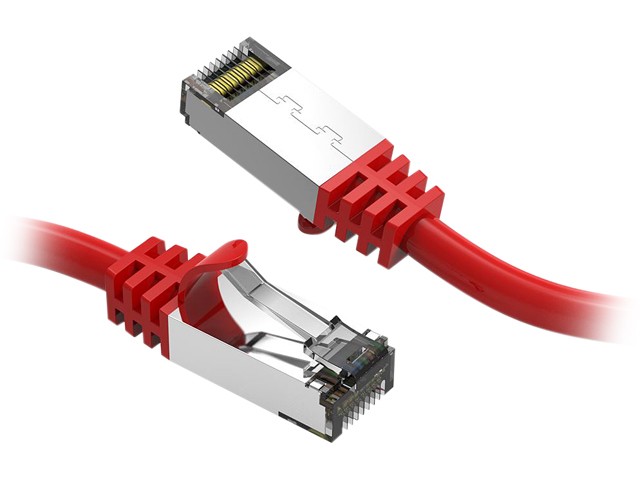 Nippon Labs 60CAT8-3-26RD Cat8 Ethernet Cable 3 feet Slim Series - Red | 2GHz, 40G, S/FTP - Shielded 40Gbps 2000Mhz SFTP Patch Cord, Cat8 RJ45 Cable - in Wall, Outdoor for Router, Modem, etc.