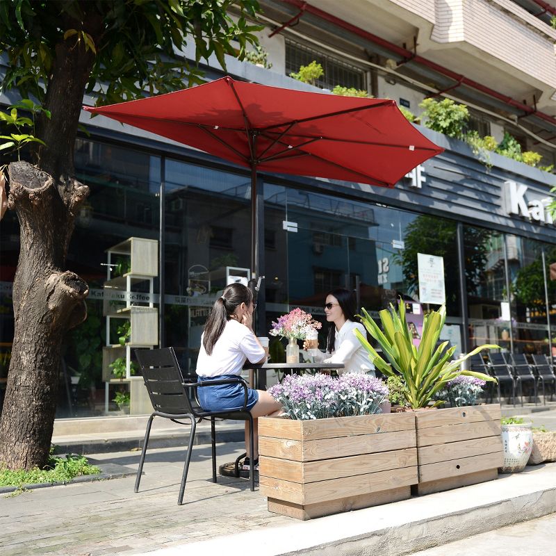 9' x 5' Rectangular Double Top Patio Outdoor Market Umbrella Emerald Green - Crestlive Products