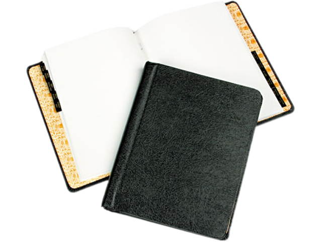 Wilson Jones 0399-00 Corp Record/Minute Book Complete Outfit, Black, 75 Pages, 8 1/2 x 11