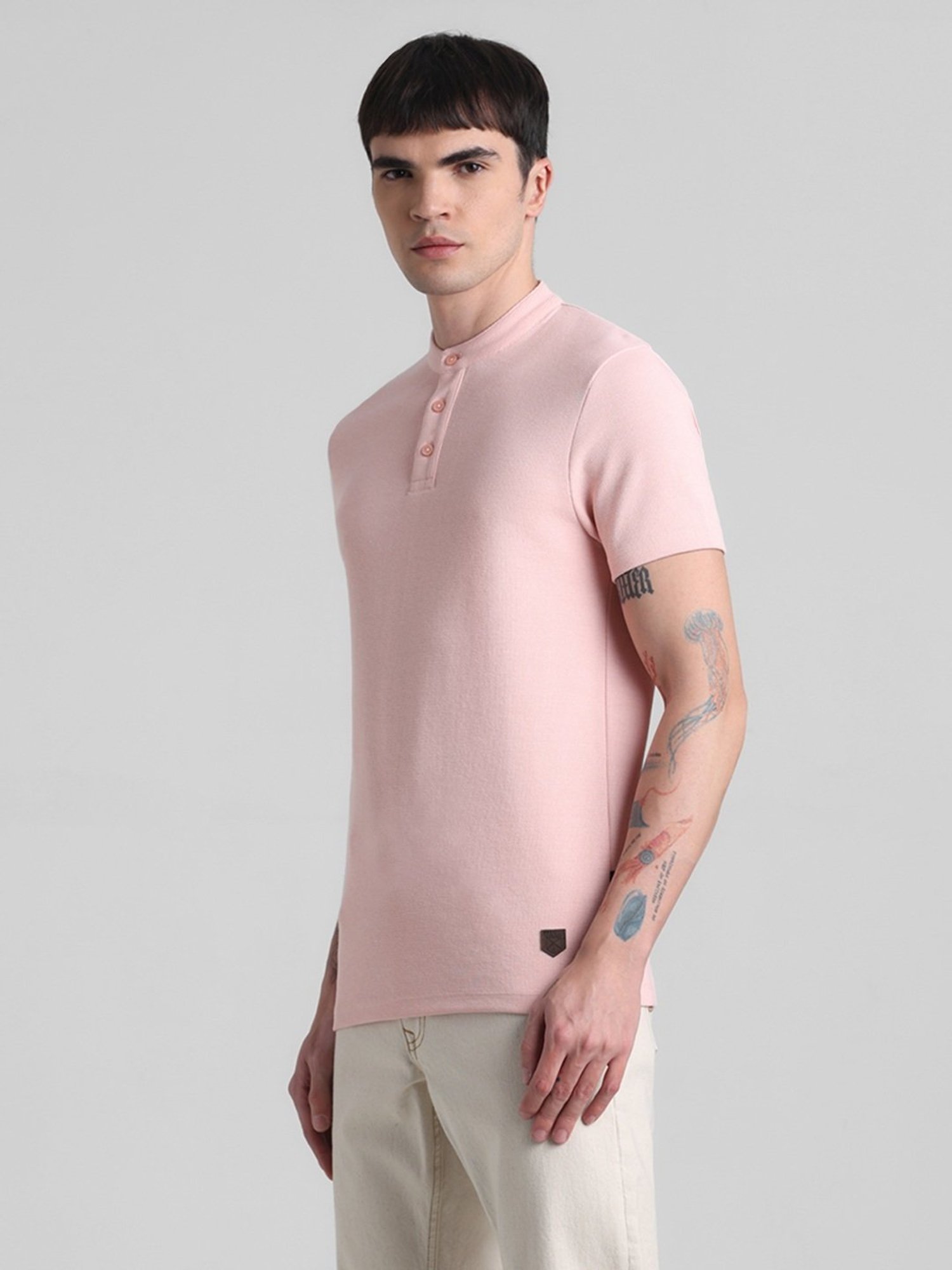 Jack & Jones Lotus Cotton Slim Fit Henley T-Shirt