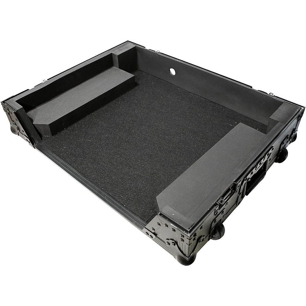 ProX XS-DJ808WBL Black ATA Style Flight Road Case for Roland DJ-808 or Denon MC7000  w/ Wheels Black on Black Black