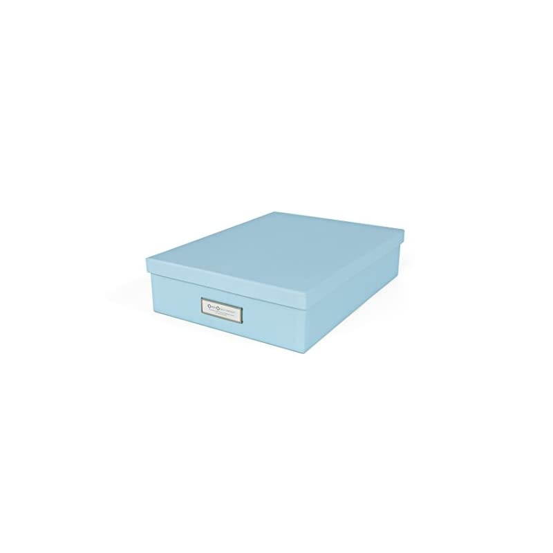 Oskar Document/Letter Thin Label Frame Storage Box, Blue