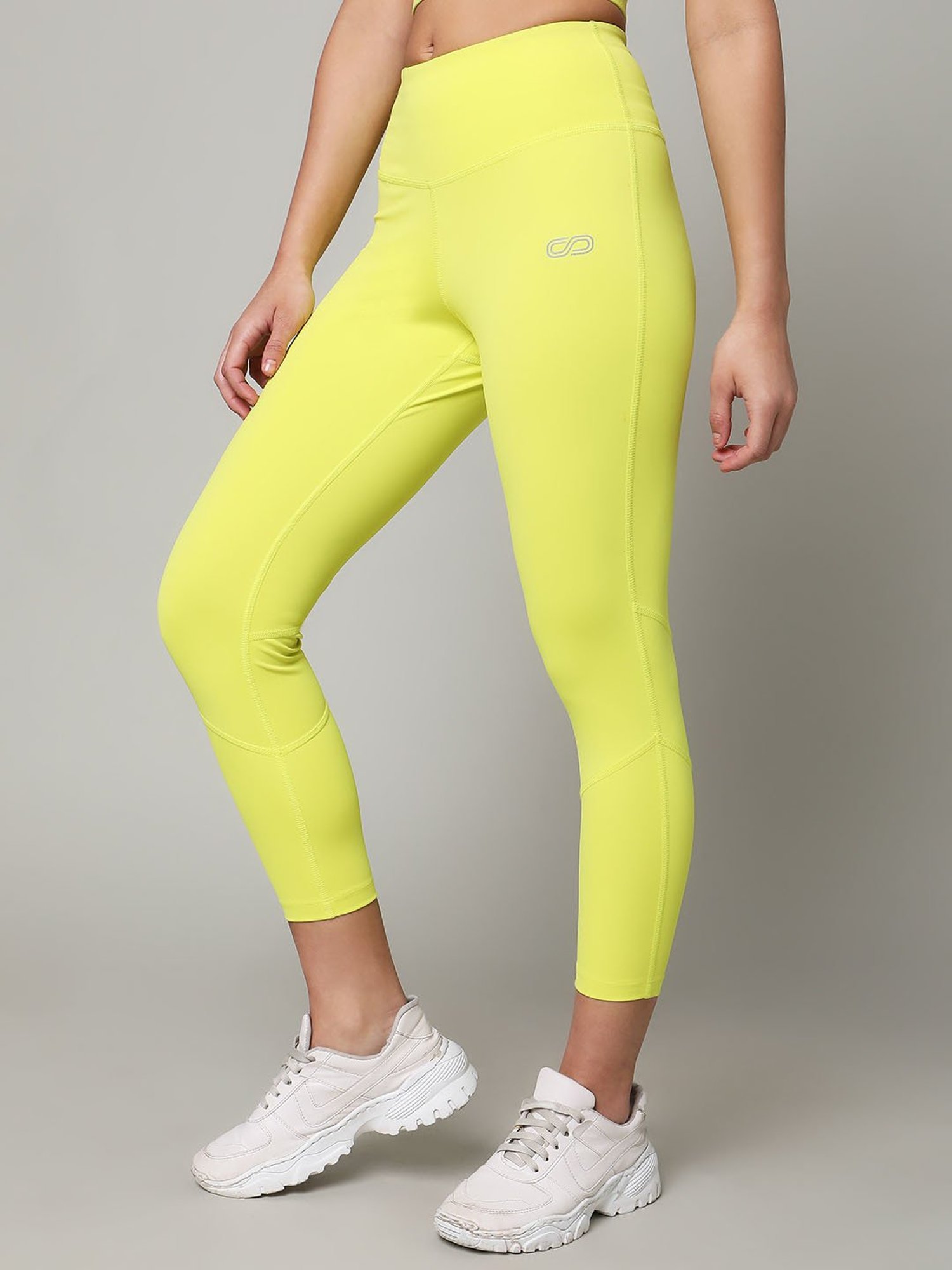 SILVERTRAQ Yellow Logo Print Capris