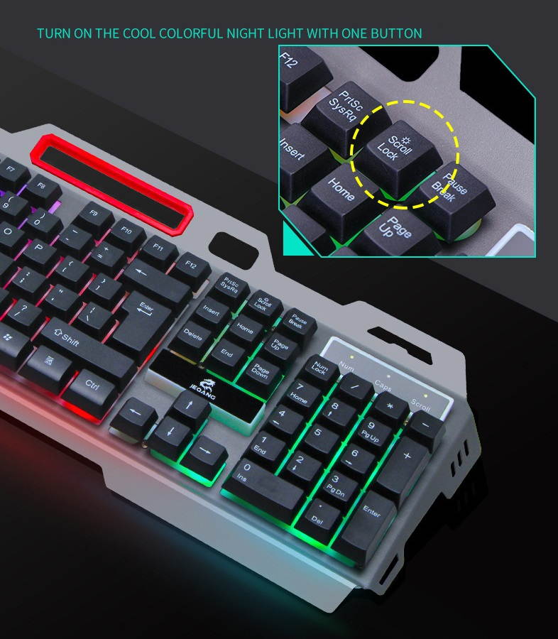 UKCOCO Gaming Keyboard and Mouse, Wired LED Colorful Backlit Ergonomic Mechanical Feeling, for Windows PC Gamer PS4 Xbox one
