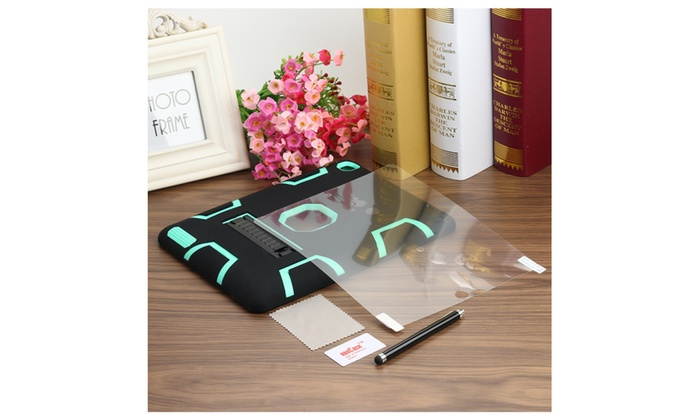 iPad 2/3/4 Shockproof Military Heavy Duty Rubber With Hard Stand Case