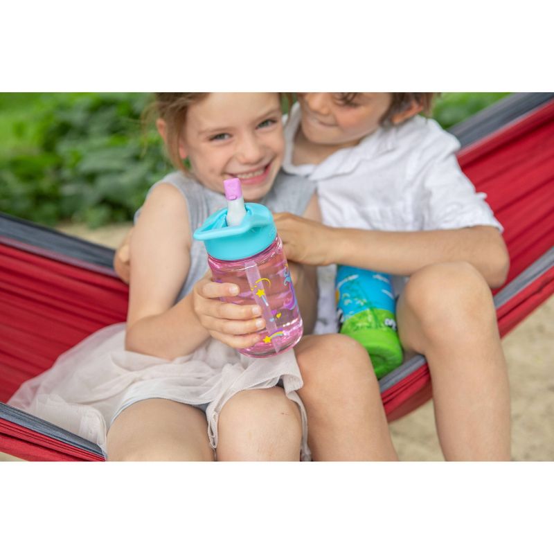 EcoVessel 12oz BPA-Free Reusable Plastic Kids' Water Bottle with Straw - Unicorn