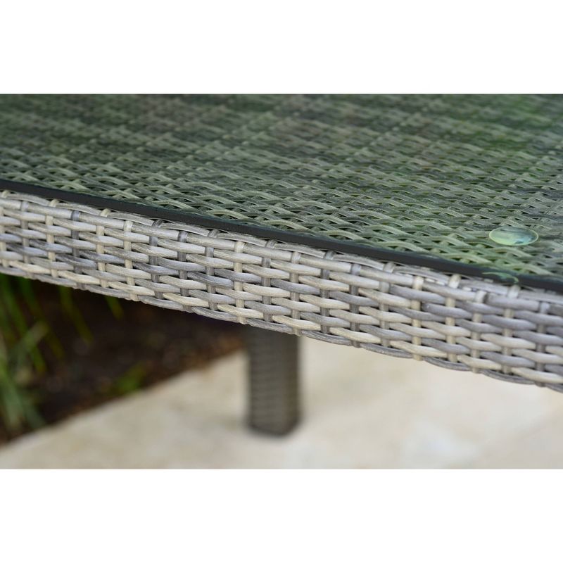 Orford 9pc Wicker Patio Dining Set with Rectangular Table - Black - Amazonia