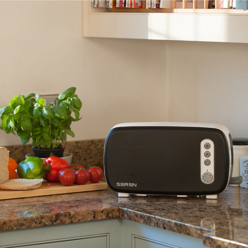 Haden Dorset 2-Slice Wide Slot Stainless Steel Countertop Retro Toaster with Adjustable Browning Control, Red