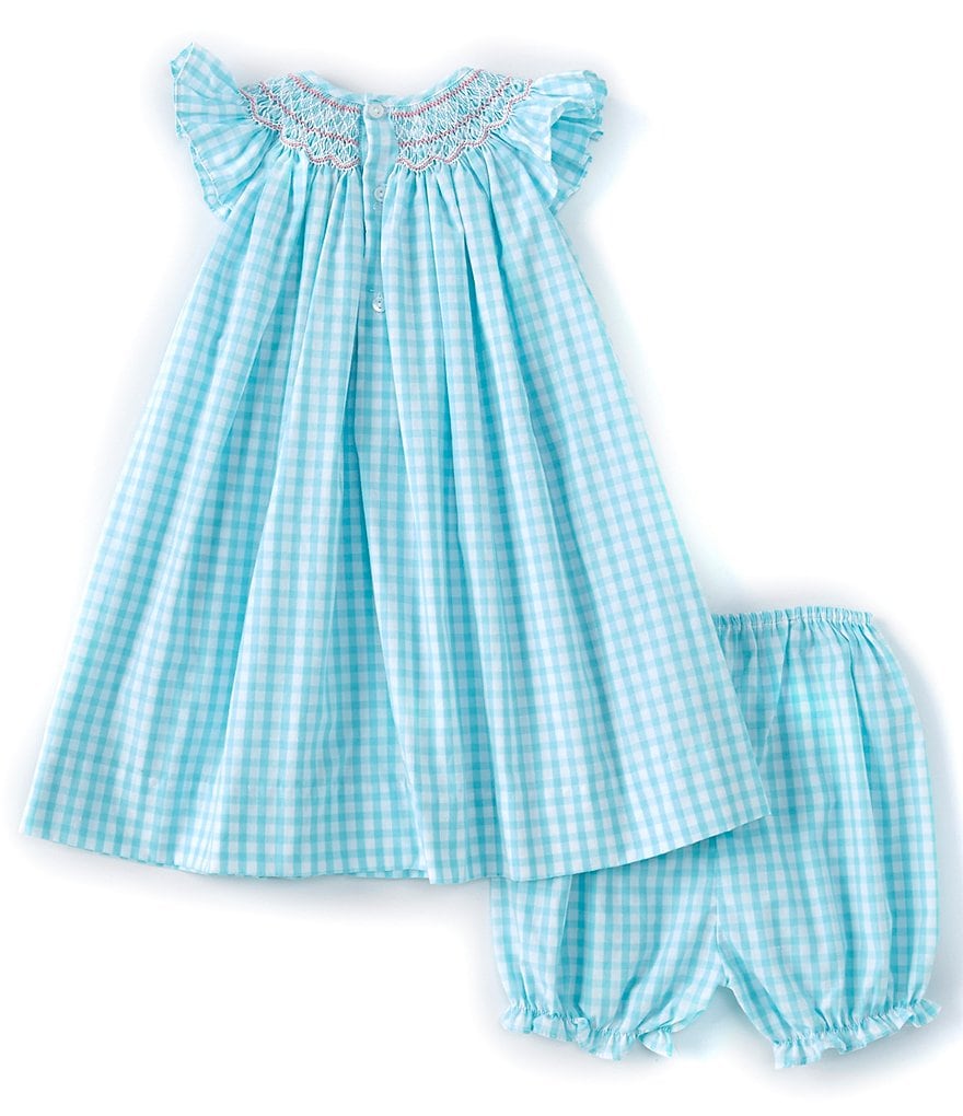 Petit Ami Baby Girls 3-24 Months Angel-Sleeve Checked A-Line Dress