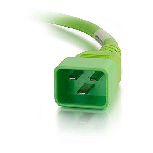 C2G/Cables to Go 17741 C19-C20 Power Extension 12awg 6ft Green