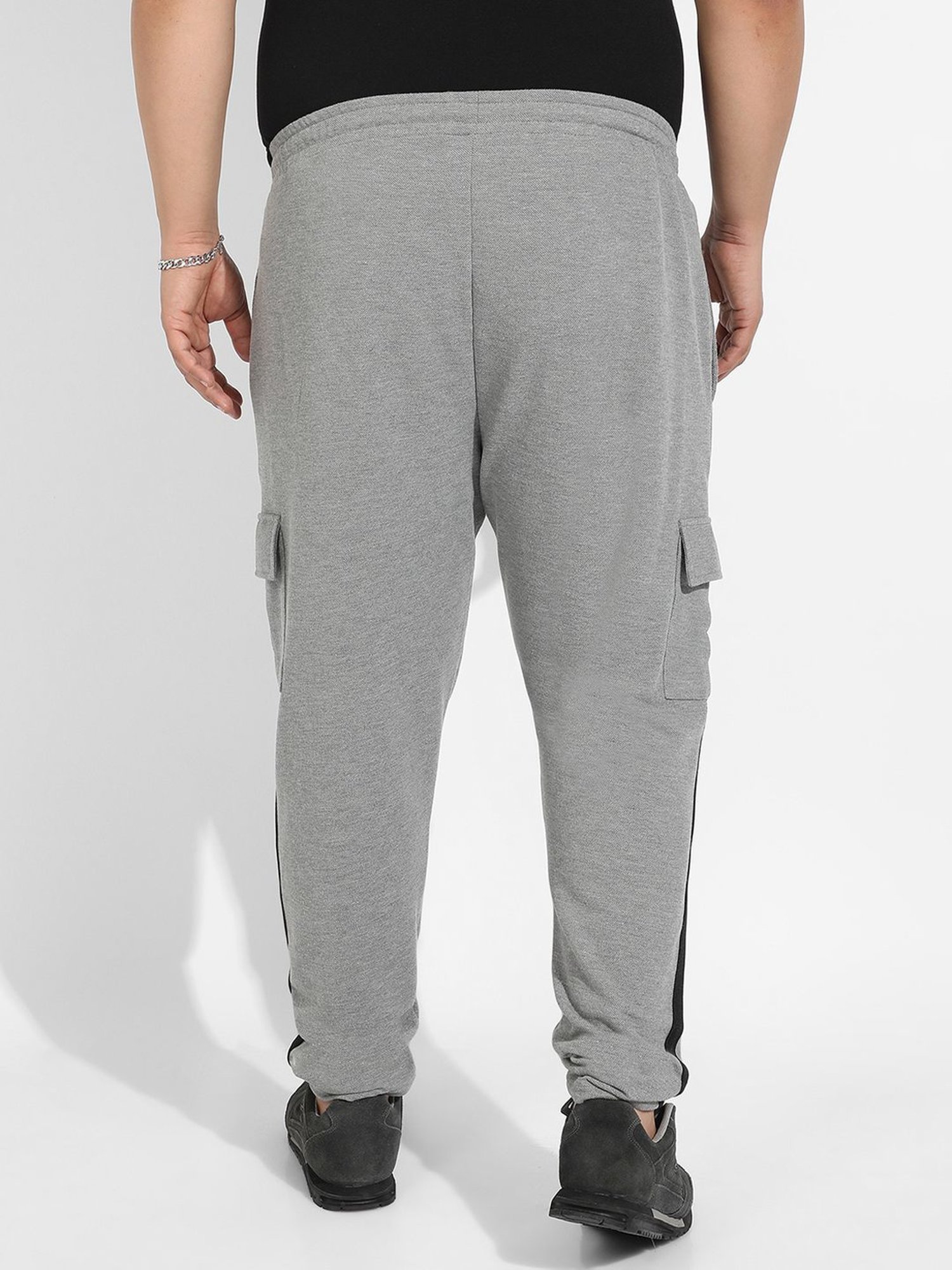 Instafab Plus Grey Regular fit Plus Size Joggers