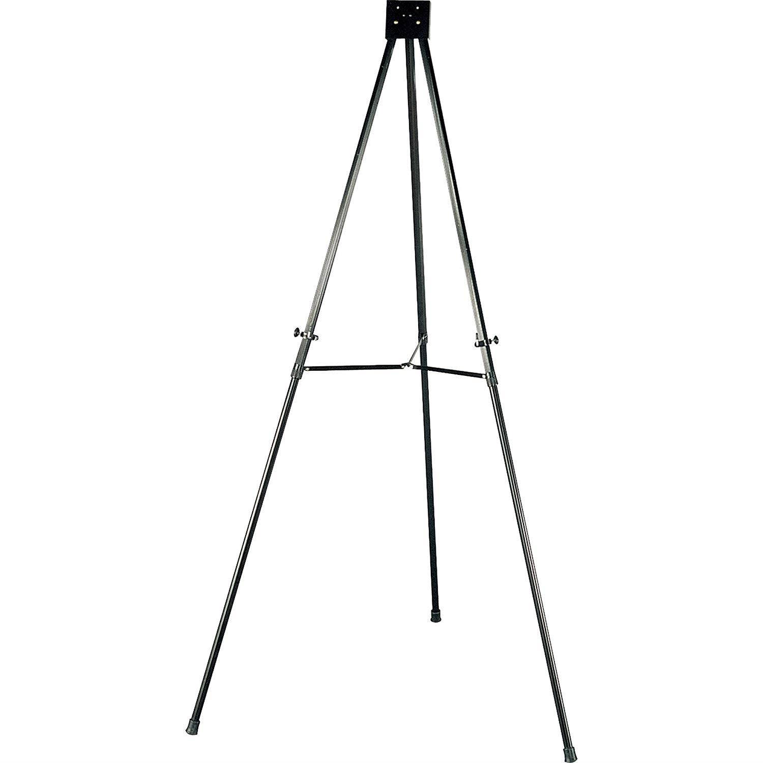 Lorell 75683 Telescoping Aluminum Easel, Adjust Legs, 66-Inch, Black