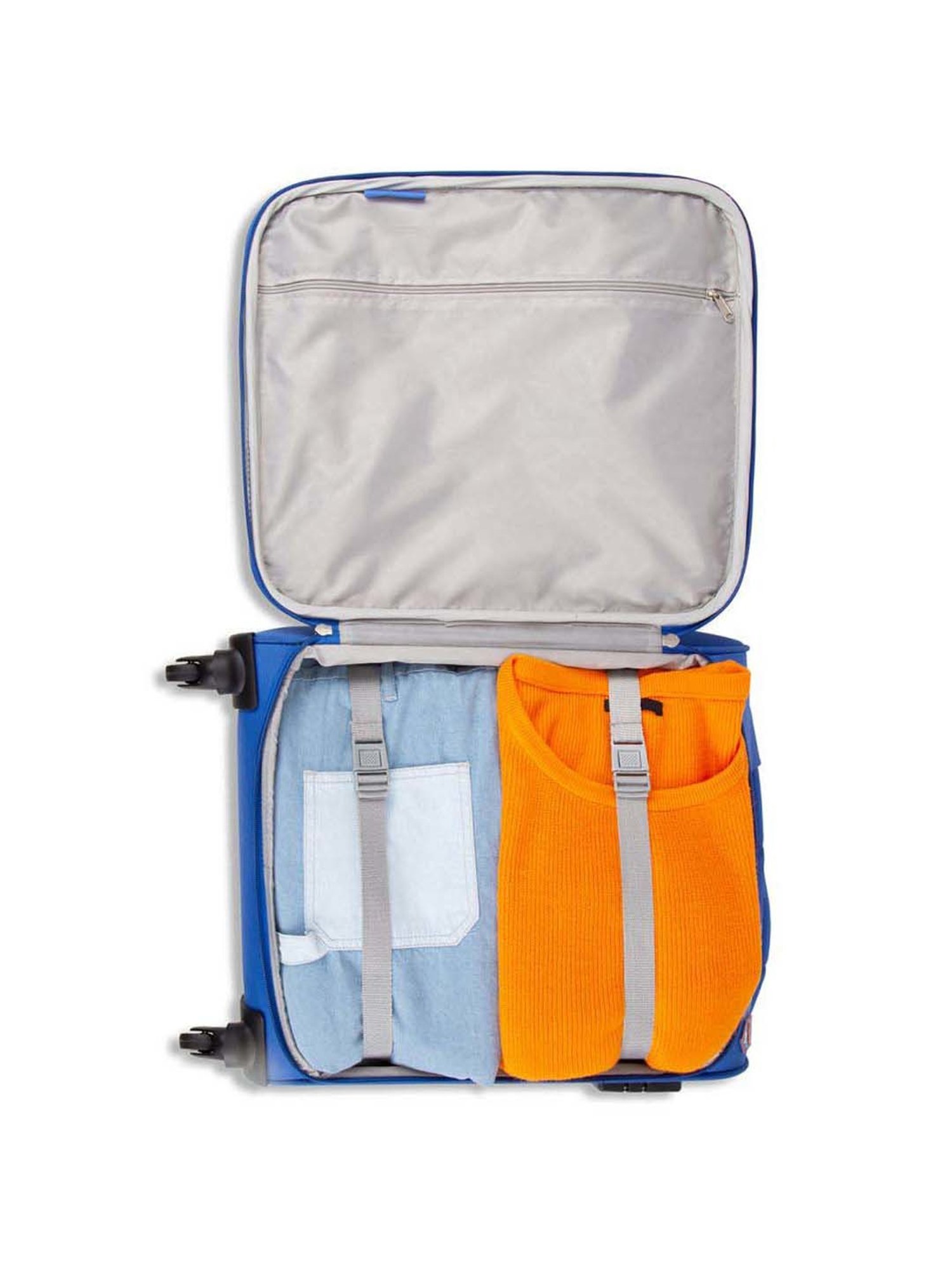 Skybags Rhumba Blue Solid Soft Cabin Trolley Bag - 39 cm