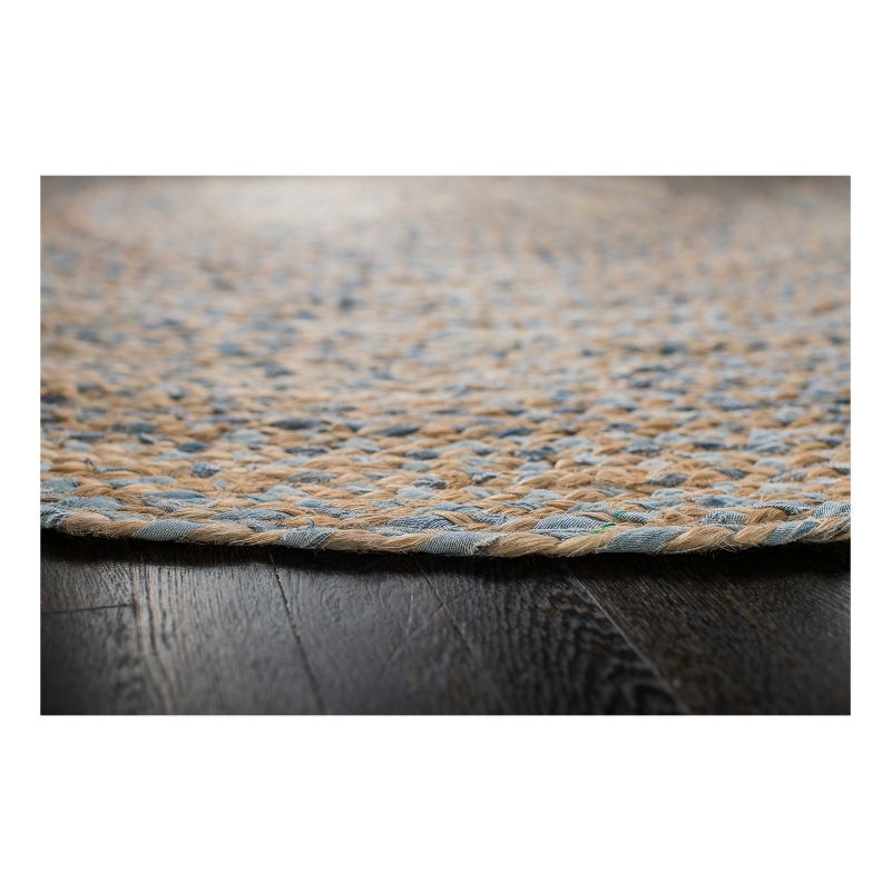Kerala Denim & Jute Area Rug Round (4'x4') - Anji Mountain