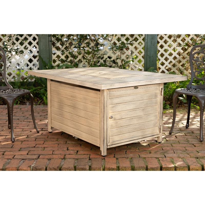 Sawyer Driftwood Rectangle Aluminum LPG Fire Pit - Fire Sense