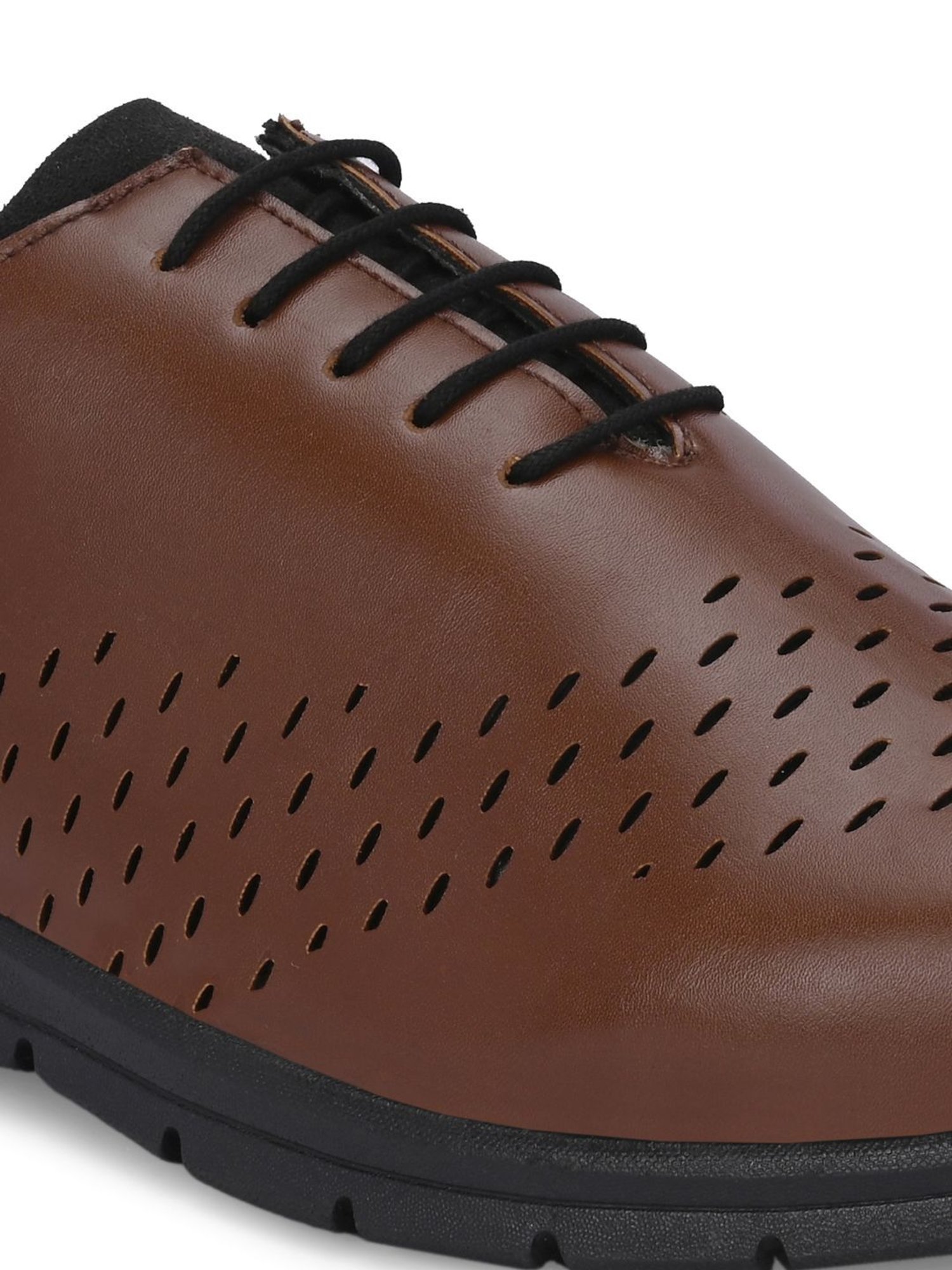 Hoversole Men's Rick Tan & Black Oxford Shoes