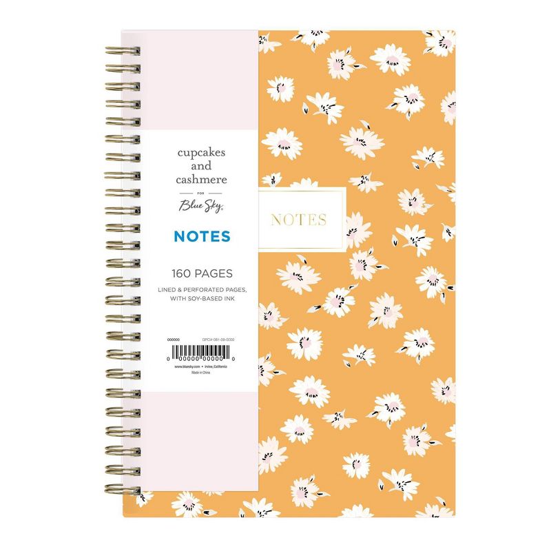 160 sheet No Rule 1 Subject Spiral Notebook Hard Cover Muted Mango - Cupcakes and Cashmere