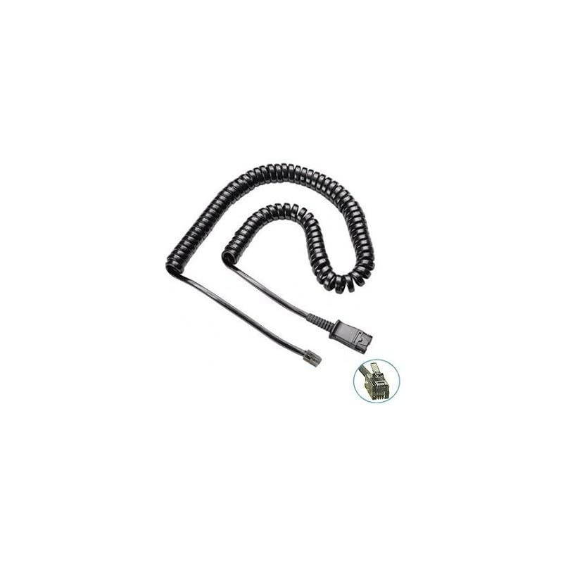 U10P Adapter Cable Compatible with Any Plantronics or  QD Headset and Works with Mitel Nortel Avaya Digital Polycom VVX Shoretel Aastra Digium + More