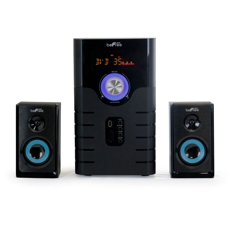 beFree Sound 5.1 Channel Bluetooth Surround Sound Speaker System in Blue