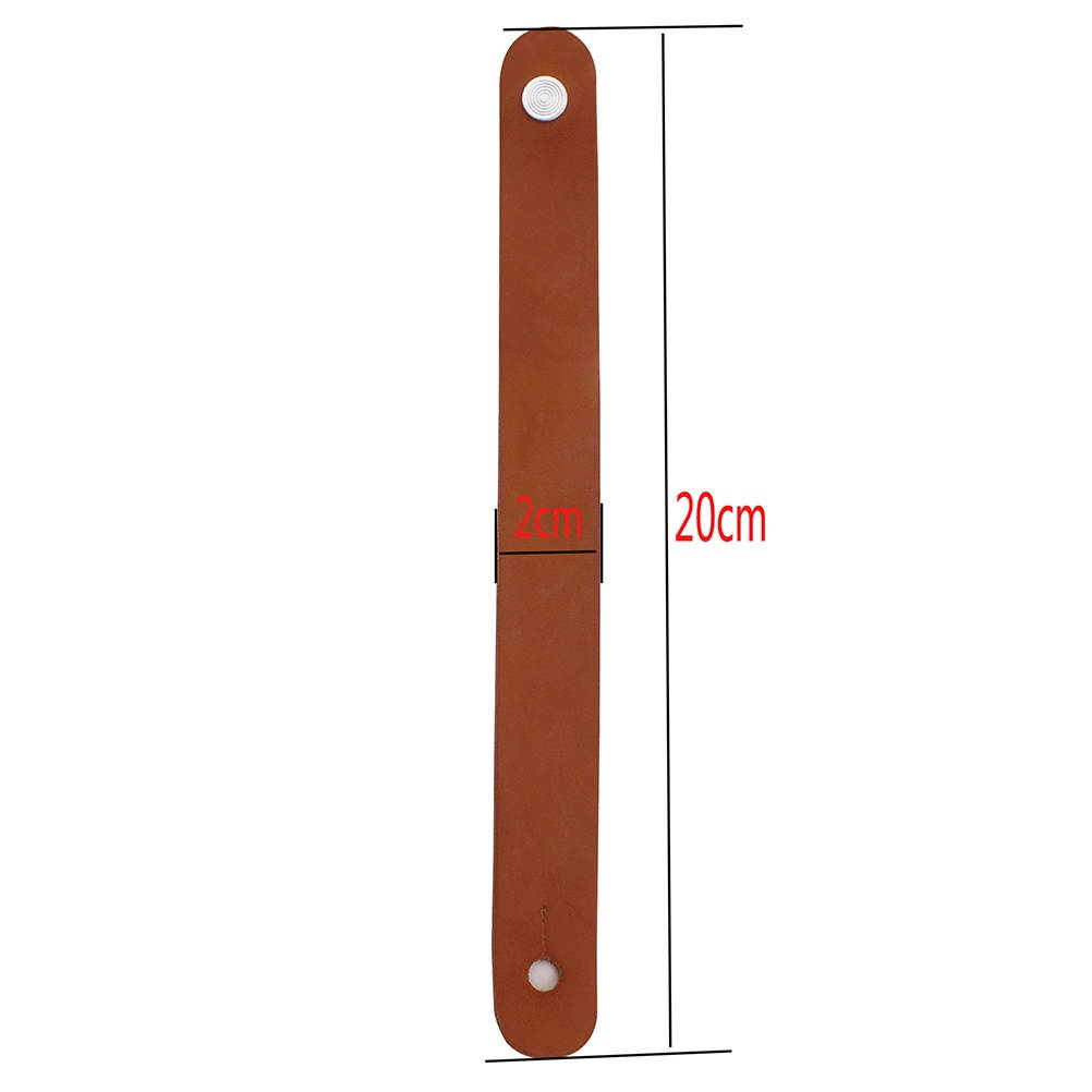 Acoustic Guitar Neck Strap Button Head Stock Leather Strap Tie Fits above Neck on Guitar Headstock (Coffee)