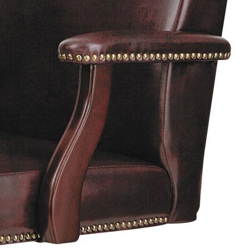 Alera Traditional Series High-Back Chair 275lbs Cap Oxblood Burgundy Mahogany