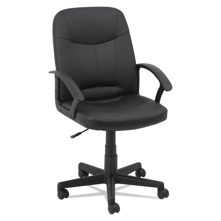 Executive Office Chair, Fixed Arched Arms, Black
