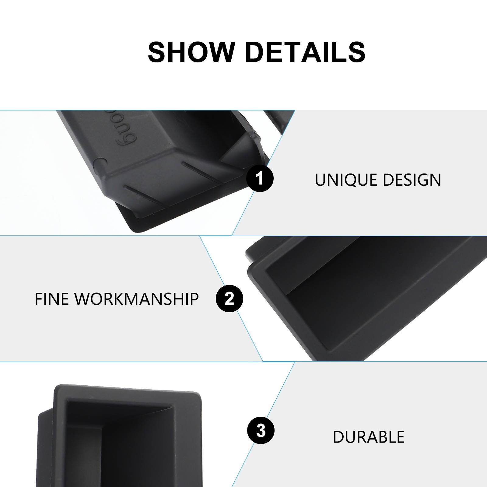 3pcs Inserted High and Low Voltage Cabinets Invisible Embedded Handle