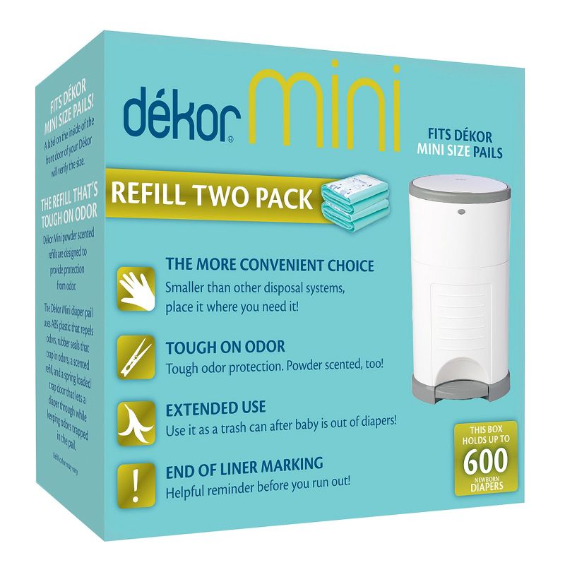 Dekor Mini Diaper Pail Refills - 2pk