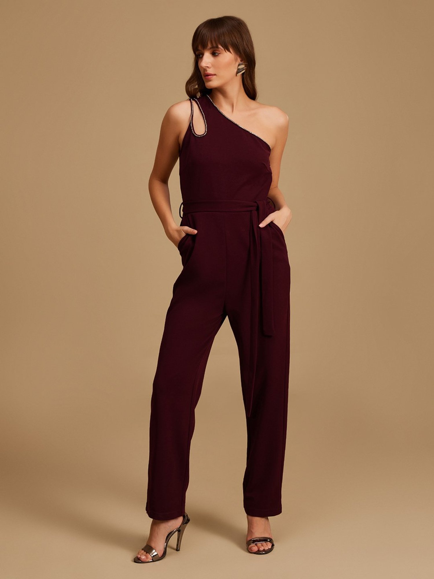 Kazo Maroon Jumpsuit