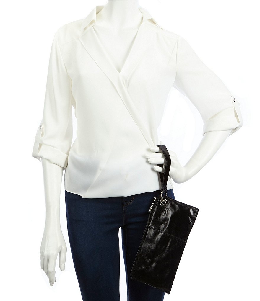 HOBO Vida Top-Grain Leather Zip Wristlet