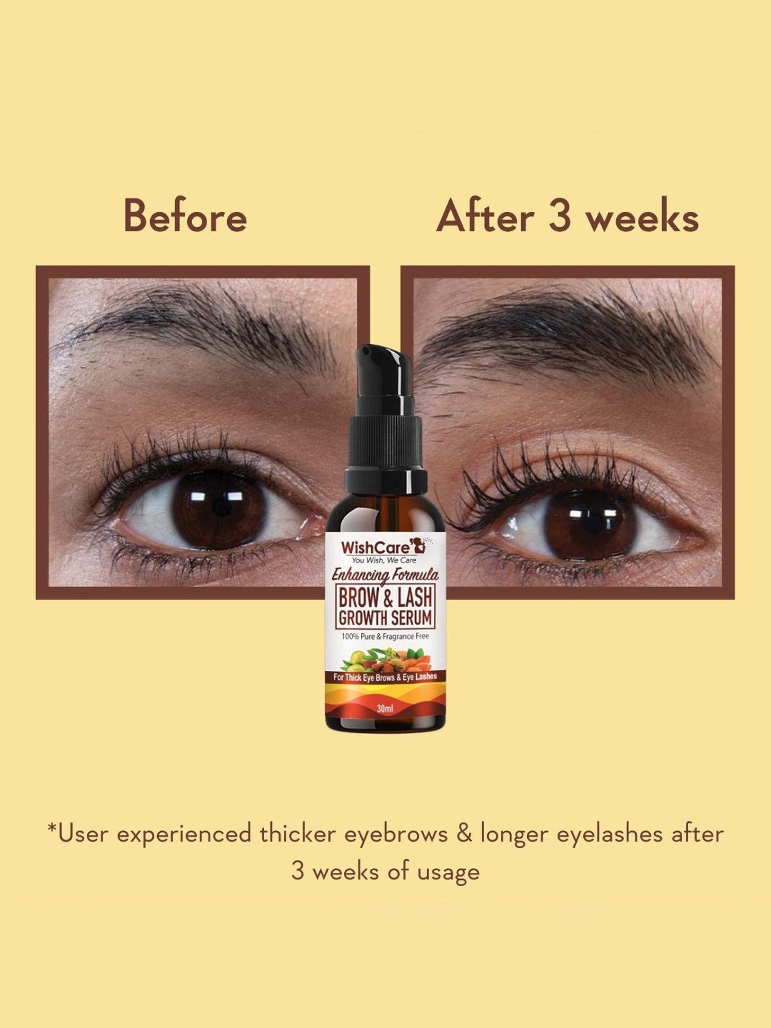Wishcare Enhancing Formula Brow & Lash Growth Serum - 30 ml
